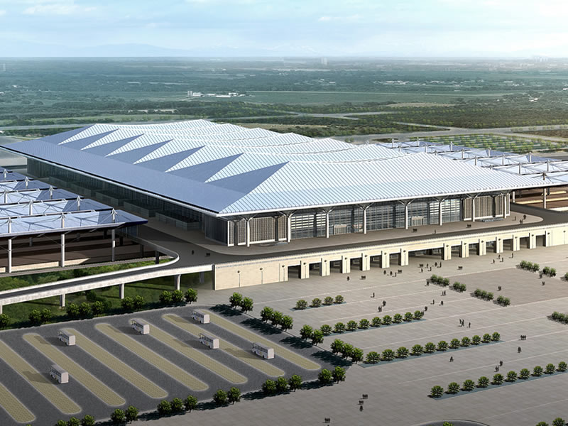 陝西西安北站幕牆設計施工效果總覽圖